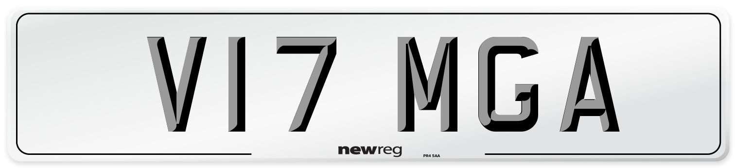 V17 MGA Number Plate from New Reg